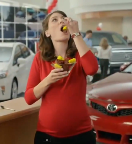 woman in toyota commercials pregnant #2