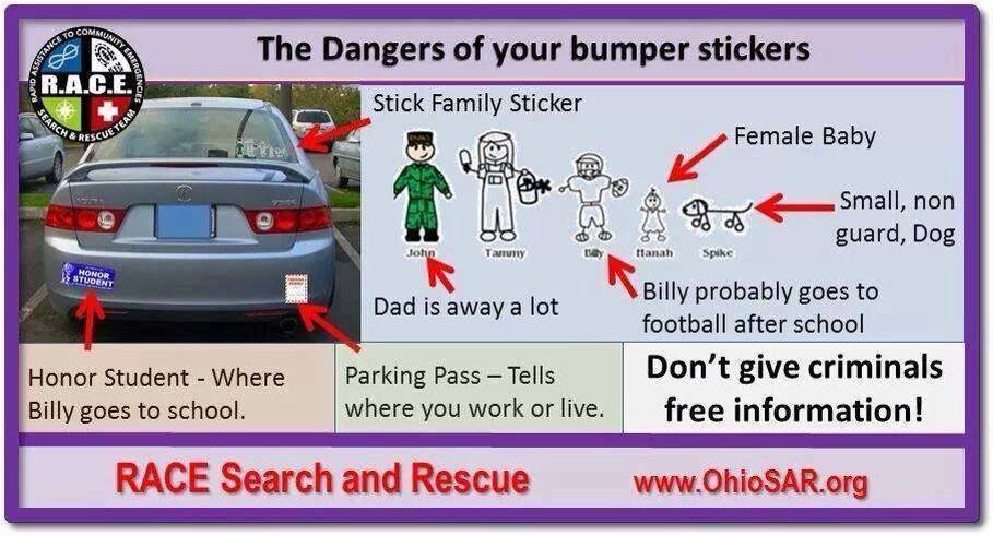 Police Advising Families to Remove Stick Figure Decals, Bumper Stickers