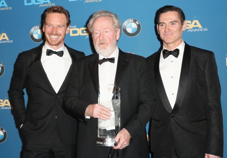 scott, along with actors michael fassbender and billy crudup