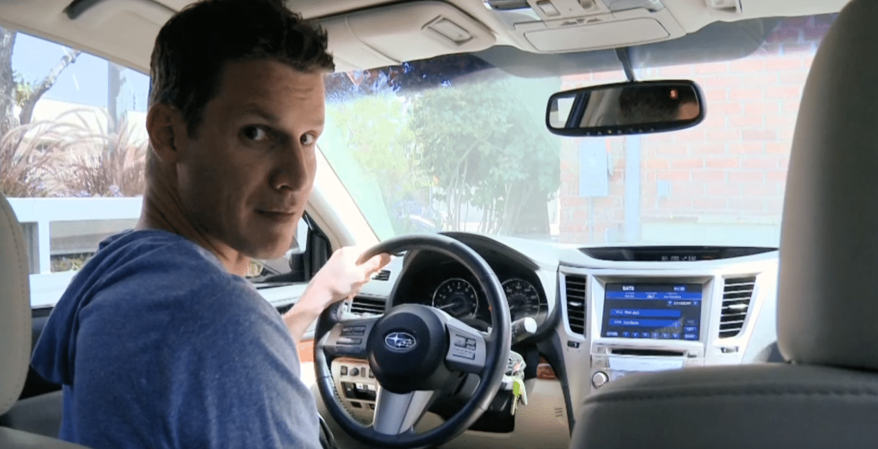 Central Comedy star Daniel Tosh in Car