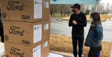 Hailie Deegan, Joey Logano Donate 350 Hams for the Holidays