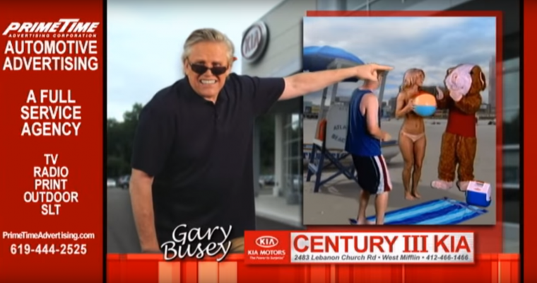 Watch These Car Commercials Gary Busey Made for a Kia Dealership in Pittsburgh