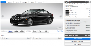 BMW Unleashes 2014 2 Series Configurator for 228i and M235i