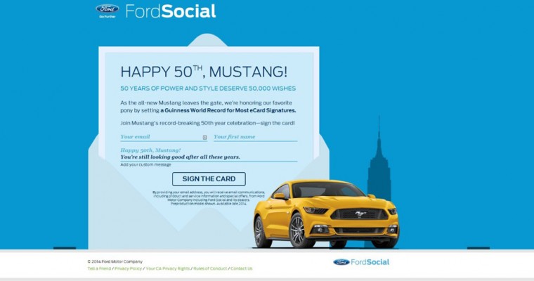 Ford Gets the Mustang 50th Birthday Celebrations Started
