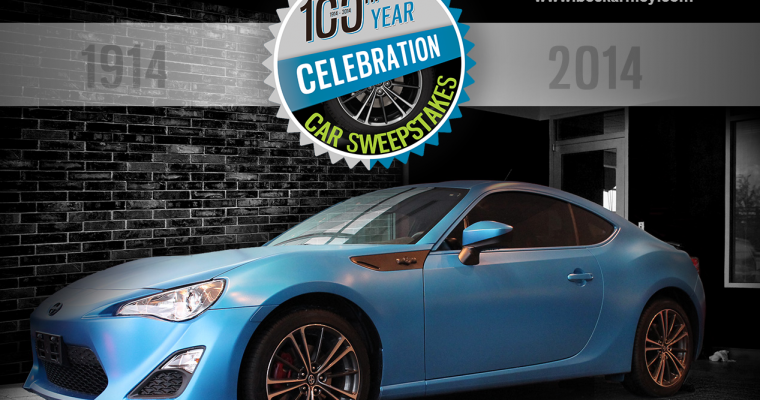 Win a Blue Beauty of an FR-S in Beck/Arnley 100th Year Celebration Car Sweepstakes