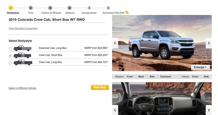 2015 Chevy Colorado Configurator Goes Live