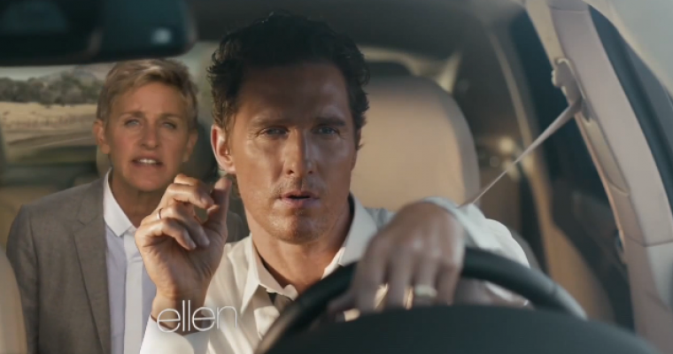 [VIDEO] Ellen Spoofs McConaughey Lincoln Ad