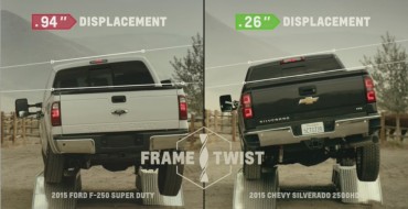 2015 Silverado 2500HD Beats Out the 2015 F-250 Super Duty in Frame Twist Test