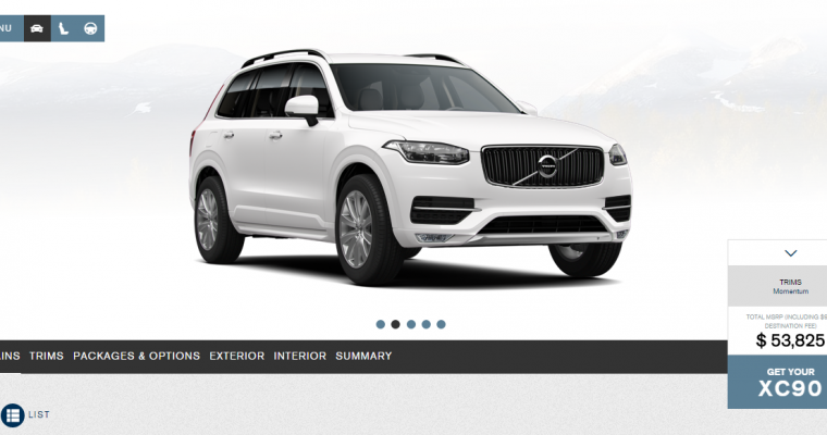 2015 Volvo XC90 Configurator: Way Better Than Winter