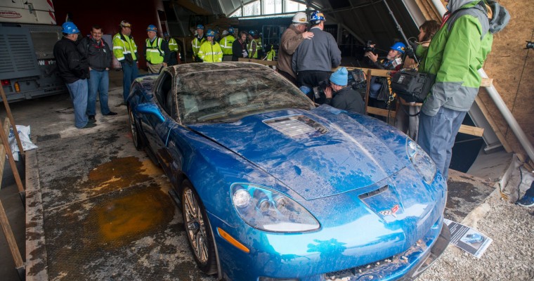 First Restored Sinkhole Corvette Stops Off at SEMA