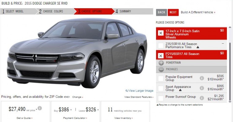 2015 Dodge Charger Configurator Goes Live