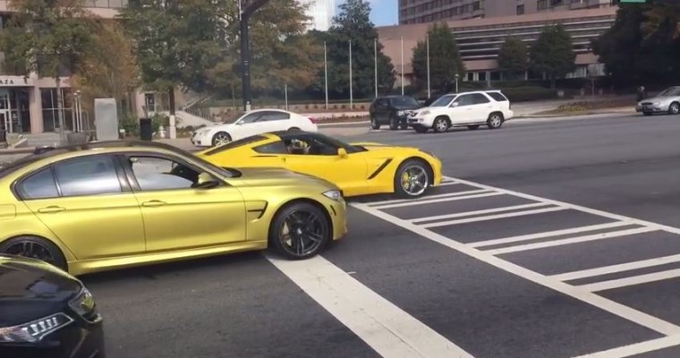 [VIDEO] BMW M3, Corvette Stingray Drag Race Almost Ends in Disaster
