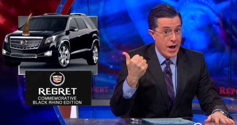 Stephen Colbert Mocks Low Gas Prices and Rise in SUV Sales