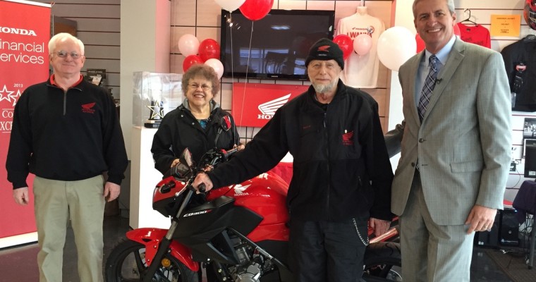 Honda Presents 84-Year Old Biker with his 55th Honda Motorcycle