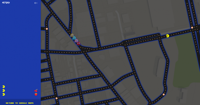 Google Maps Has Pac-Man Fever