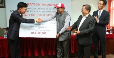 Nepal Red Cross Earthquake Relief Receives $300,000 Donation from Hyundai