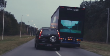 Samsung Safety Truck Uses Rear Display to Make Passing Easy