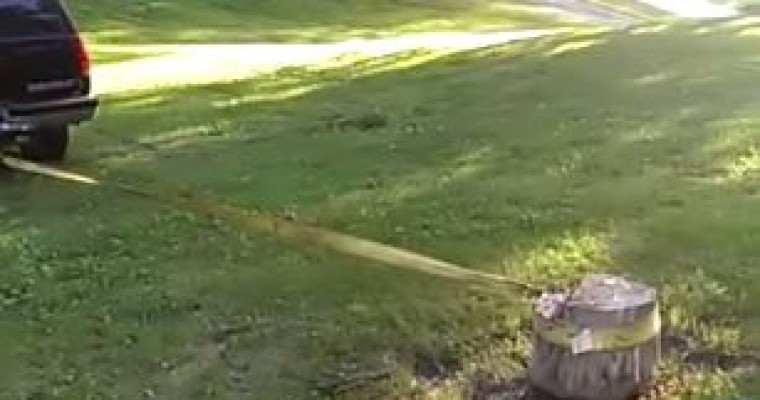 [Video] Chevy TrailBlazer Plays Tug-of-War with Tree Stump, Loses