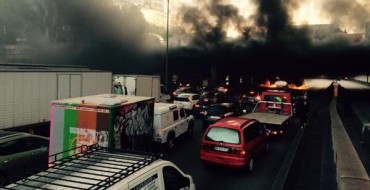 Parisian Taxi Drivers Protest Uber Car Service