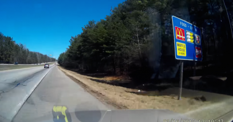 Dude Rolls his SUV, Abides