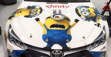 Minions Catch A Ride with Carl Edwards at Quaker State 400