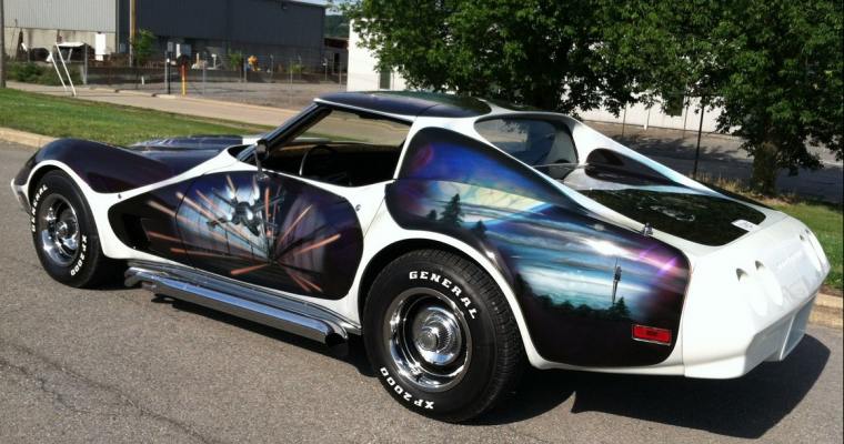 Airbrushed <em>Star Wars</em> Corvette Fails to Sell on eBay