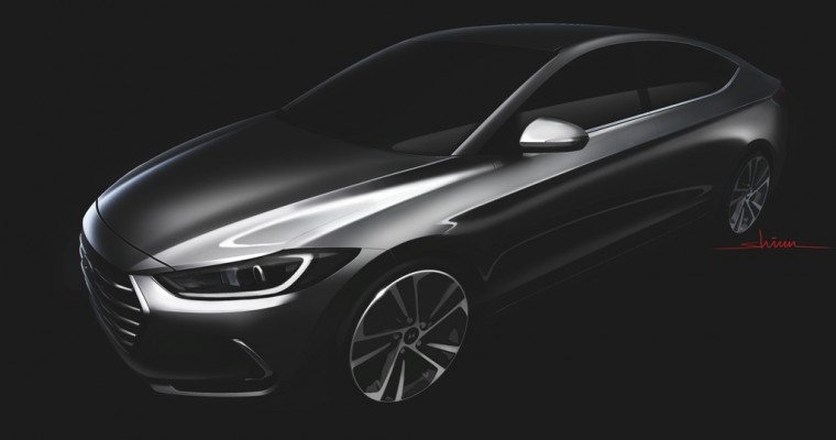 Hyundai Releases Sketch of Redesigned Hyundai Elantra