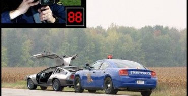 Michigan State Police Stop Speeding DeLorean, Let Doc and Marty Off with a Warning