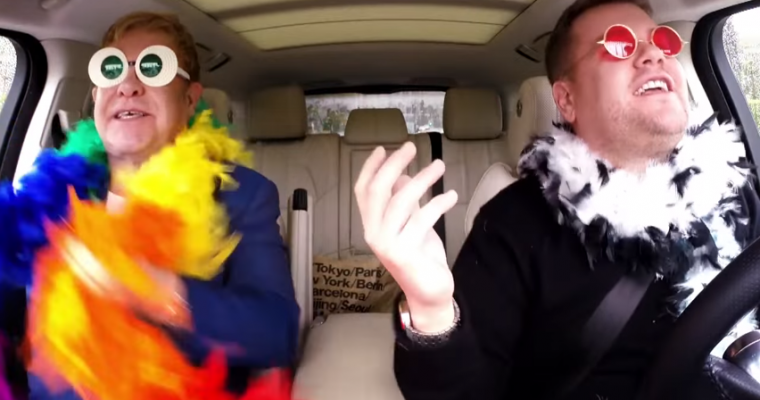 Elton John and James Corden Hit The Road