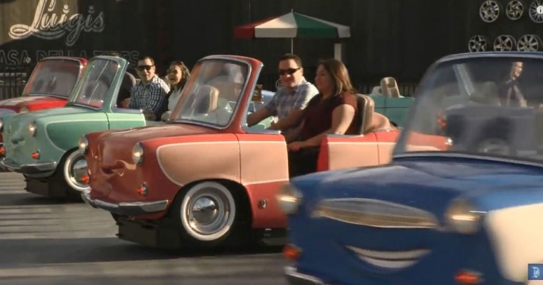 Take a Spin on Disney California’s New ‘Cars’ Ride: Luigi’s Rollickin’ Roadsters