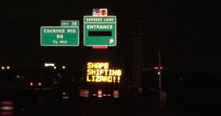 Texas Traffic Sign Knows the Horrifying Truth About Donald Trump
