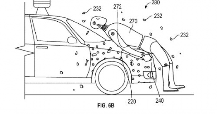 Google Patents People Catcher Glue to Stick Collision Victims to the Car to Prevent More Injury