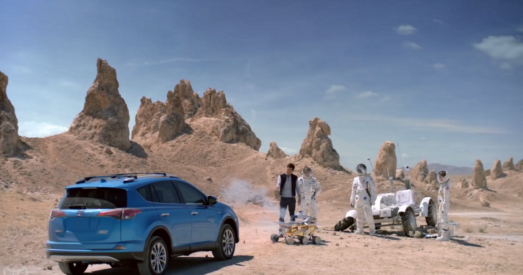 James Marsden Rescues Stranded Astronauts in New Toyota RAV4 Hybrid Commercial