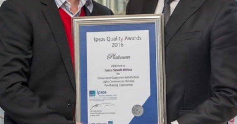 Isuzu Scores Again in Ipsos Quality Awards