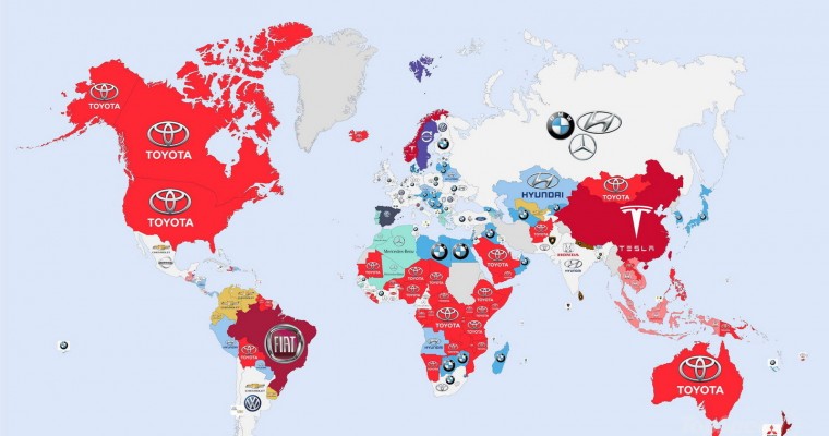 Check Out This Map of the World’s Most Googled Car Brands