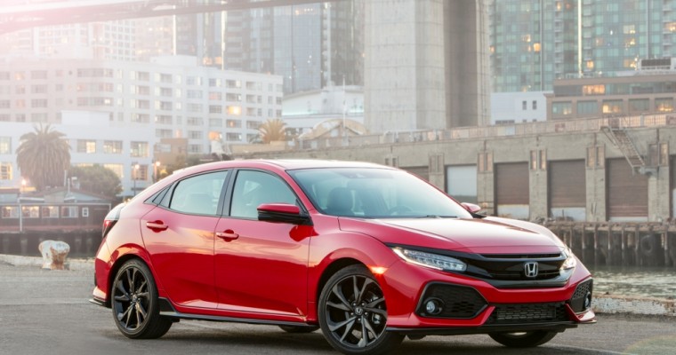 2017 Honda Civic Hatchback Sport, Acura NSX Named 2017 AUTOMOBILE All-Stars