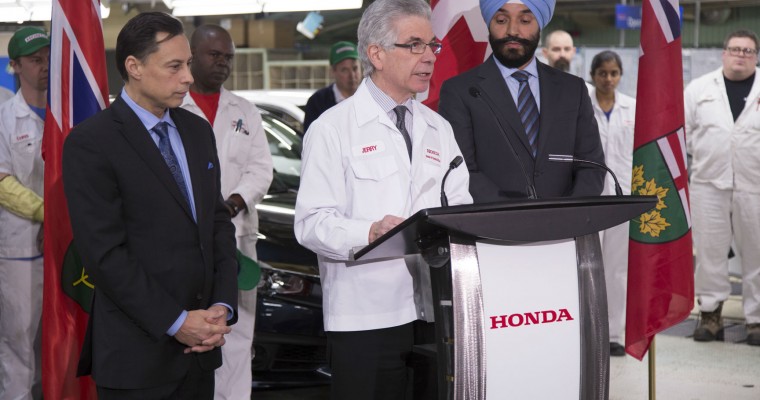 Honda Investing $492 Million in Ontario Manufacturing Plants to Reduce Carbon Footprint
