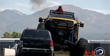 Former Seattle Seahawks Player Marshawn Lynch Runs Over Jeep with a Monster Truck