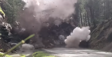 [VIDEO] Relax and Watch Boulders Blow Up on an Oregon Highway