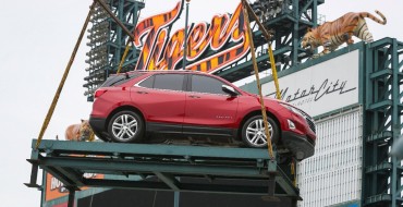 2018 Chevy Equinox Put Into Place at Comerica Park Ahead of Opening Day