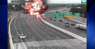 Crash Between Gas Tanker and Wrong-Way Driver Leads to Huge Fire in Dayton, Ohio (UPDATED)