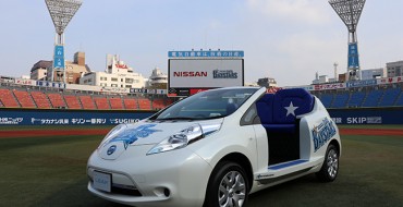 Nissan LEAF on Deck as Bullpen Car for Yokohama Baseball Team