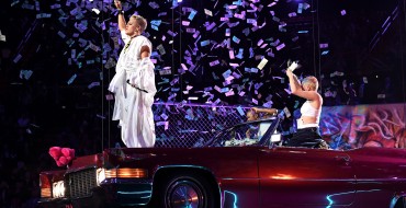 Pink Cruises at the VMAs atop a Pink Cadillac and Receives Video Vanguard Award