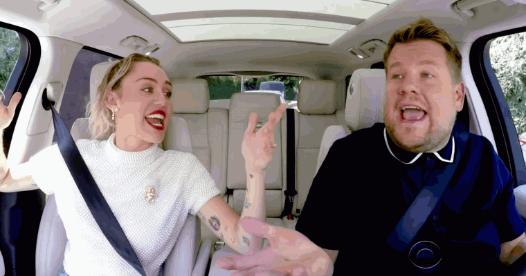 Miley Cyrus Sings Throwback Hits on Carpool Karaoke