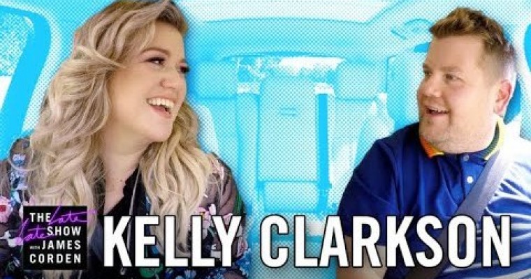 Kelly Clarkson Promotes Her New Album “Meaning of Life” on James Corden’s Carpool Karaoke