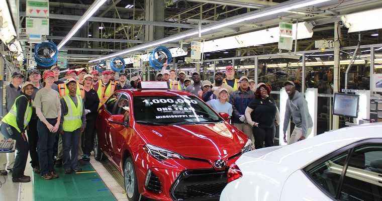 Toyota Produces One Millionth Corolla in Mississippi