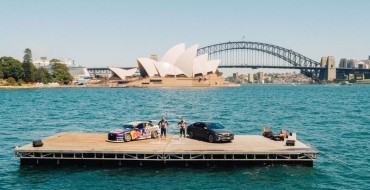 Holden Debuts Commodore Supercar on a Float, on a Float, on Sydney Harbor Float