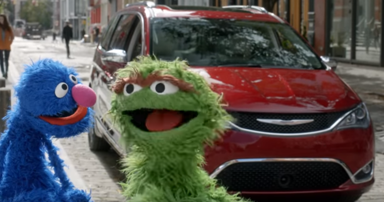 Latest “Sesame Street” Chrysler Ad Pits the Pacifica Against a Literal Trash-Mobile