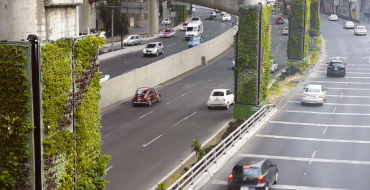 Mexico City Uses Vertical Gardens on Highway Pillars to Combat Vehicle Emissions and Noise