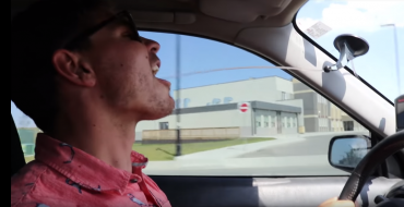 Guy Modifies Car To Spray Juice Into His Mouth